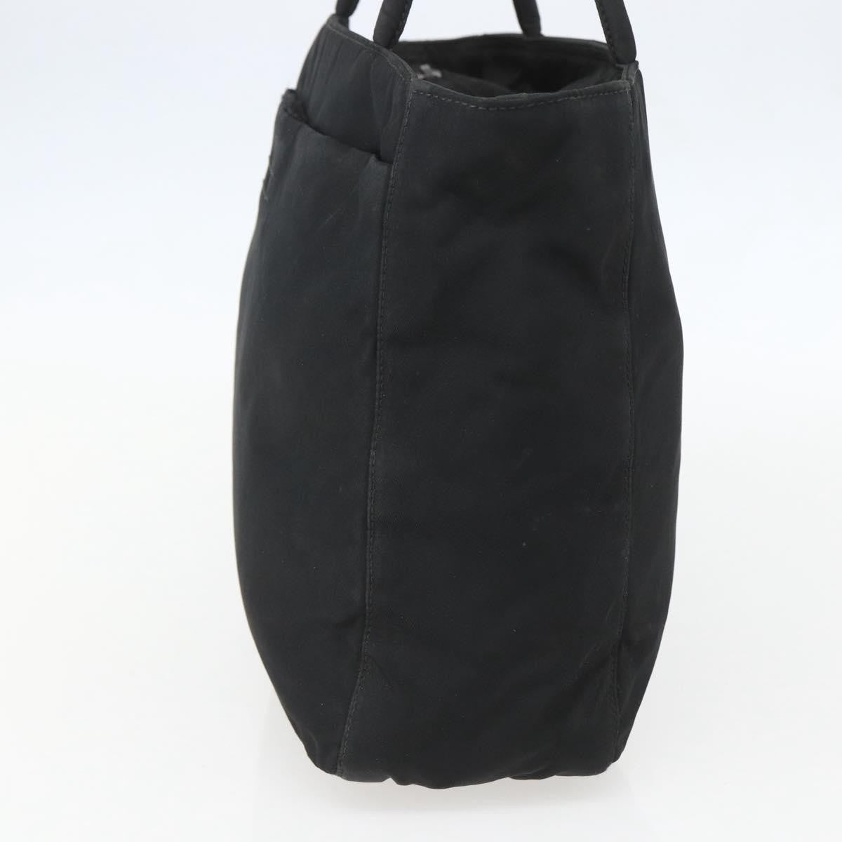 Prada Vintage Tote Tessuto Black Nylon Tote Bag Bag (Pre-Owned)