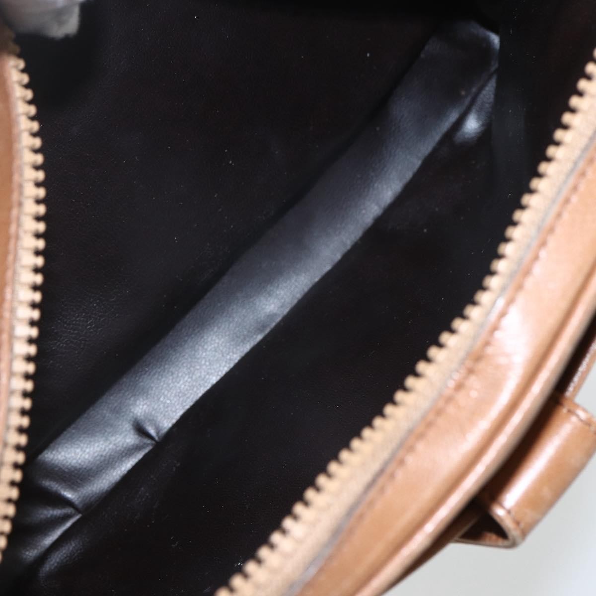 Celine Vintage Macadam Canvas And Leather Brown Canvas Shoulder Bag Bag (Pre-Owned)