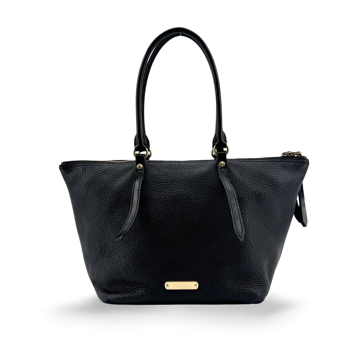Burberry Bridle Salisbury Leather Black Leather Tote Bag Bag (Pre-Owned)