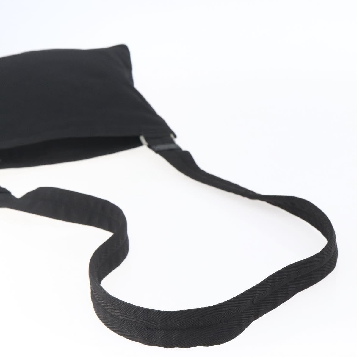 Prada Flat Messenger Tessuto Black Nylon Shoulder Bag Bag (Pre-Owned)