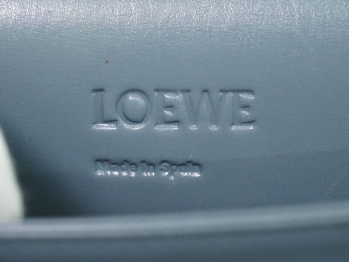 Loewe Barcelona Leather Blue Leather Shoulder Bag Bag (Pre-Owned)