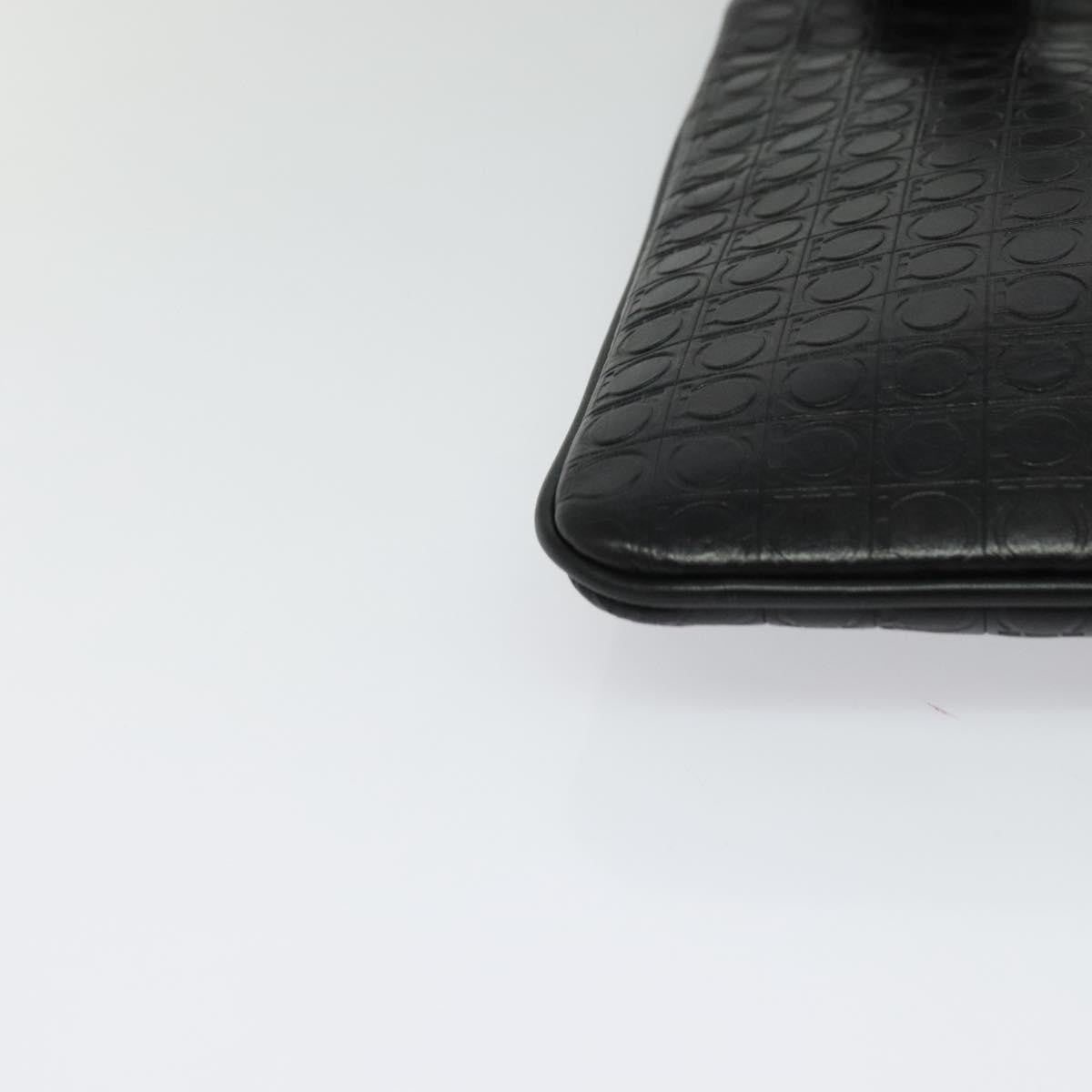 Salvatore Ferragamo Vintage Leather Black Leather Shoulder Bag Bag (Pre-Owned)