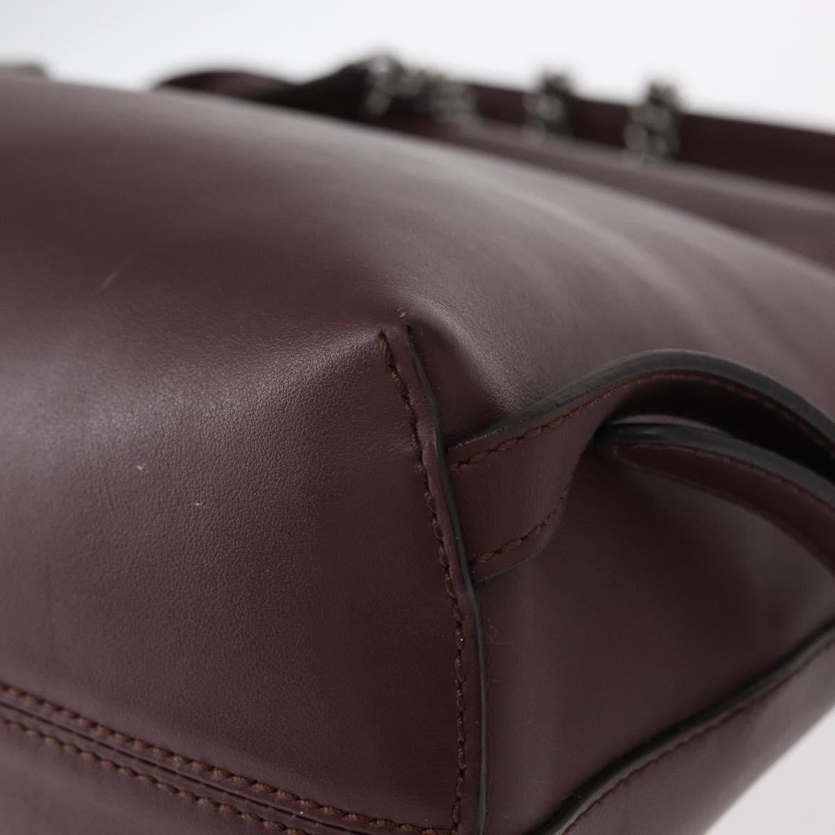 Fendi Back To School Leather Burgundy Leather Backpack Bag (Pre-Owned)