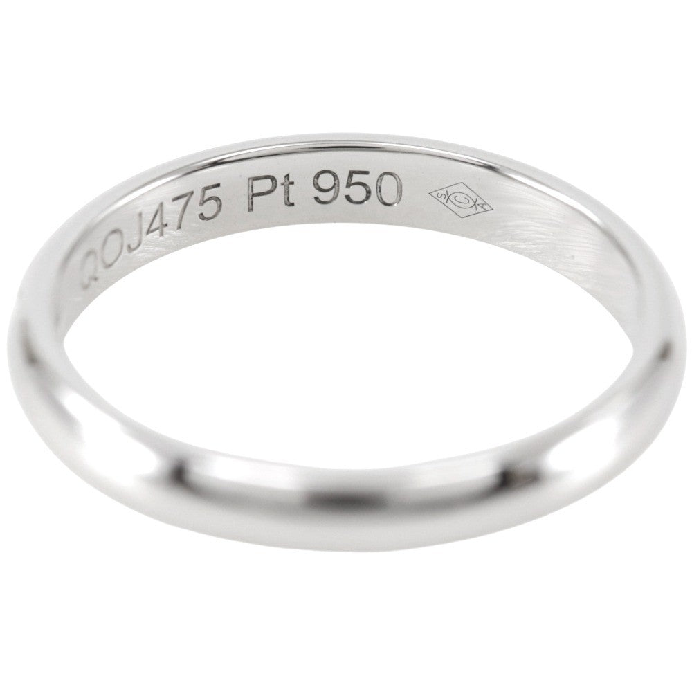 Cartier 1895 Wedding Band Platinum With Diamond Silver Platinum Ring Jewelry (Pre-Owned)