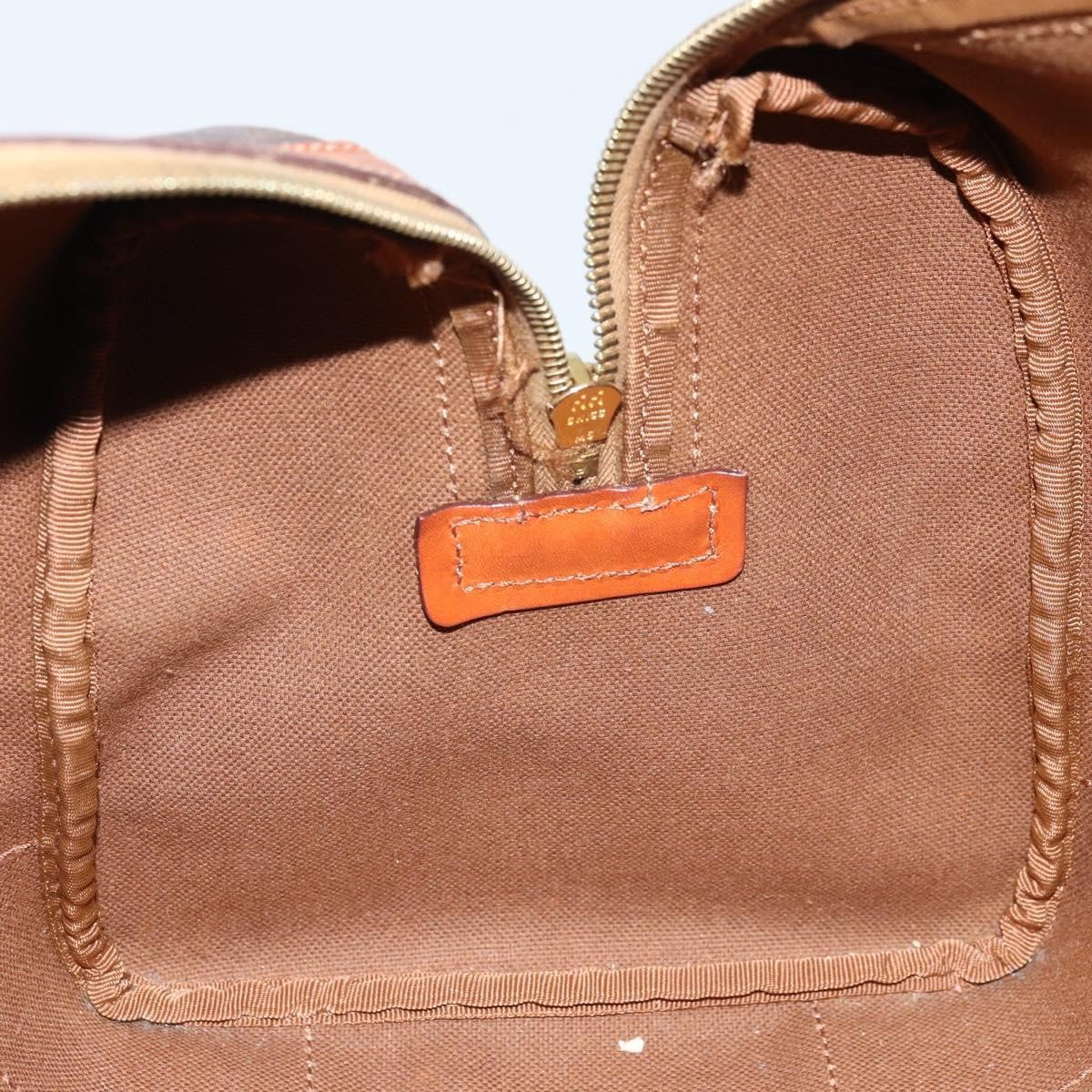 Celine Vintage Duffle Canvas And Leather Brown Canvas Travel Bag Bag (Pre-Owned)