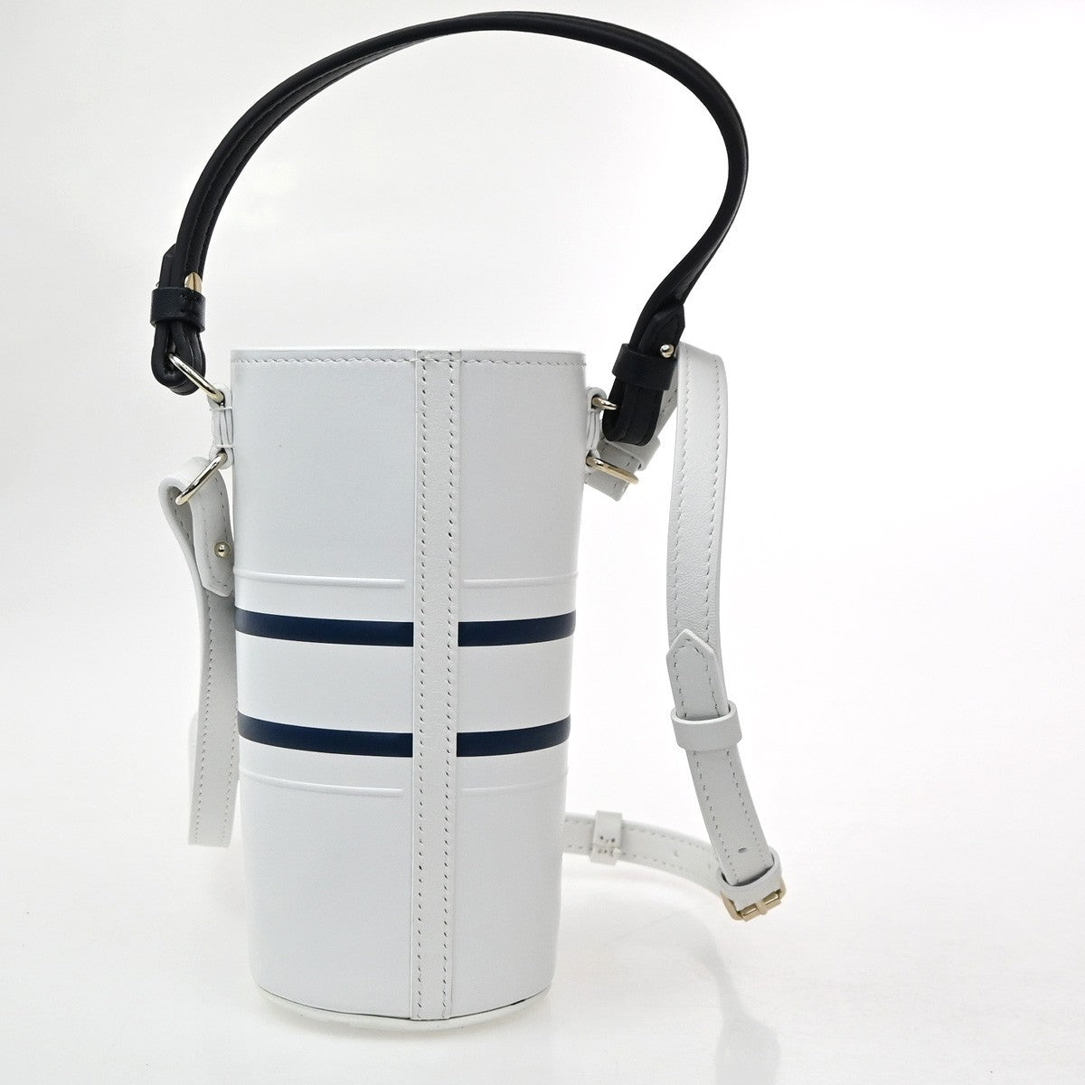 Christian Dior Vibe Bottle Holder Printed Leather White Leather Shoulder Bag Bag (Pre-Owned)