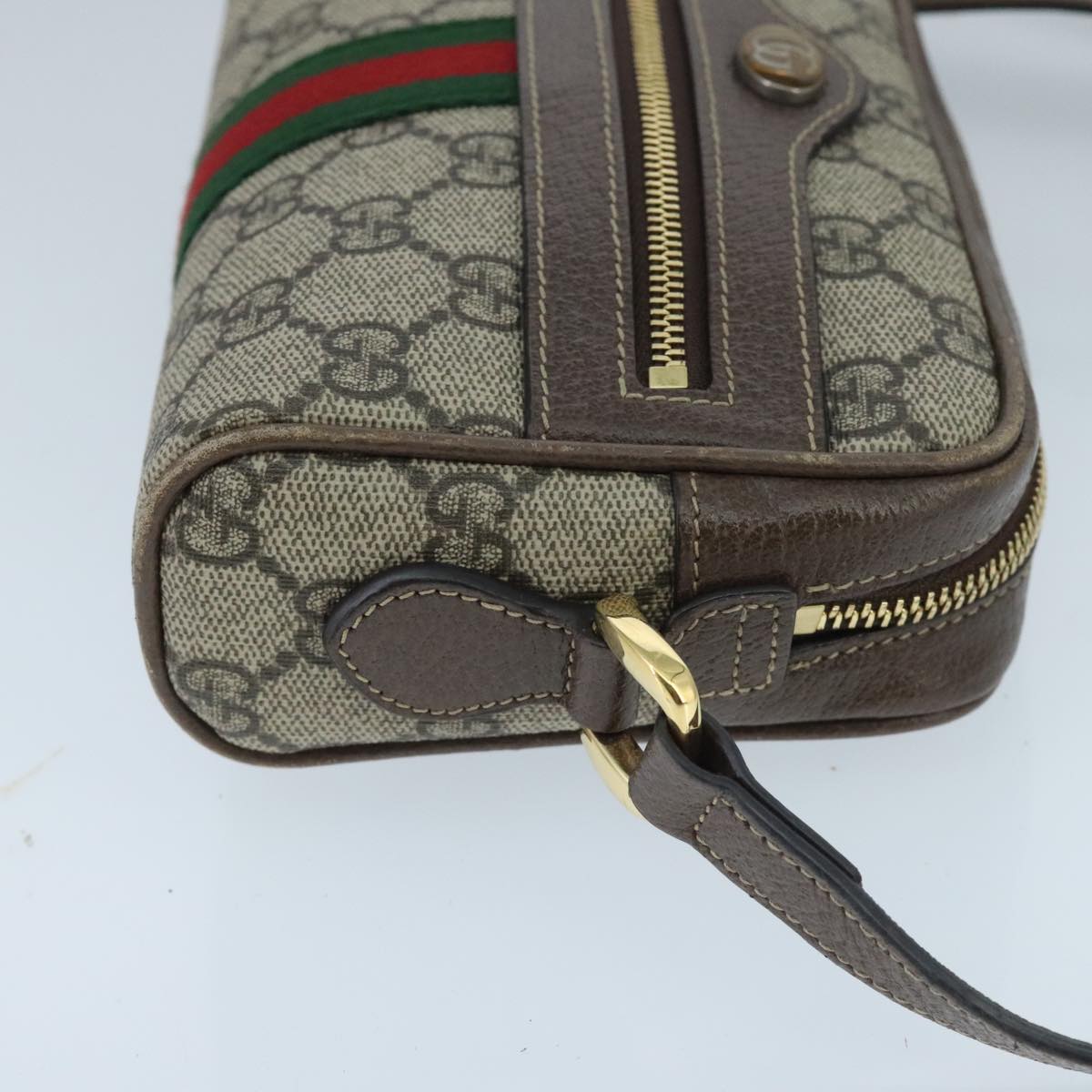 Gucci Ophidia Beige Canvas Shoulder Bag (Pre-Owned)