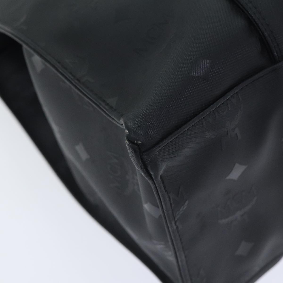 MCM Stark Visetos Black Leather Tote Bag (Pre-Owned)