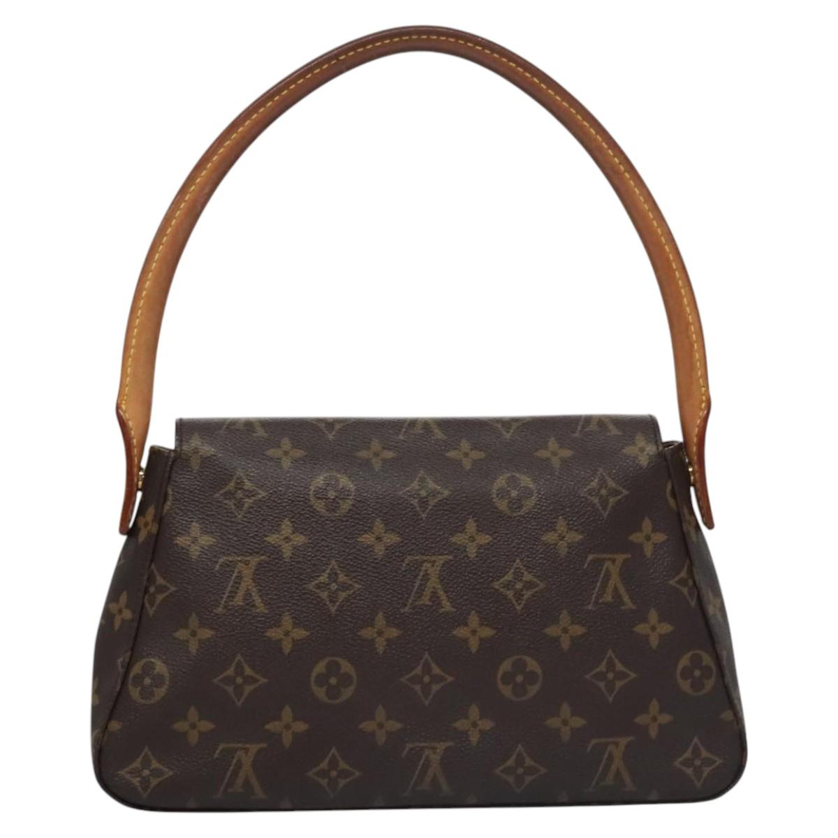 Louis Vuitton Mini Looping Brown Canvas Shoulder Bag (Pre-Owned)