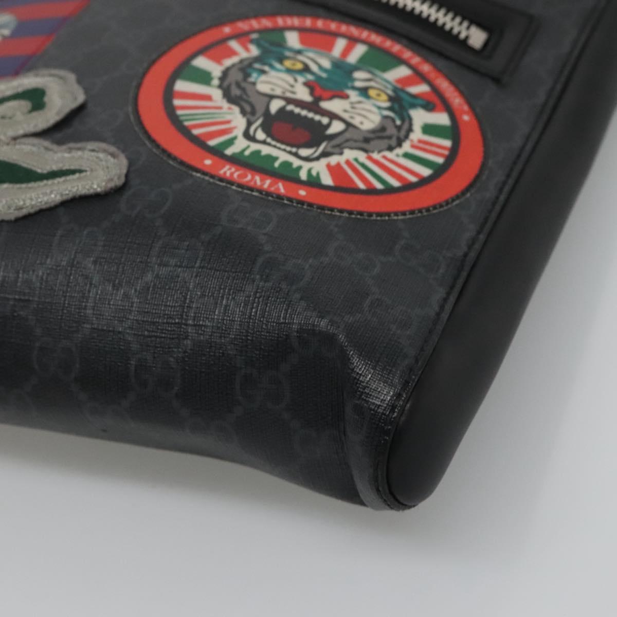 Gucci Gg Canvas Black Canvas Shoulder Bag (Pre-Owned)