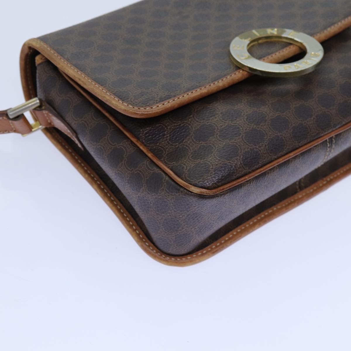Céline Macadam Brown Canvas Shoulder Bag (Pre-Owned)