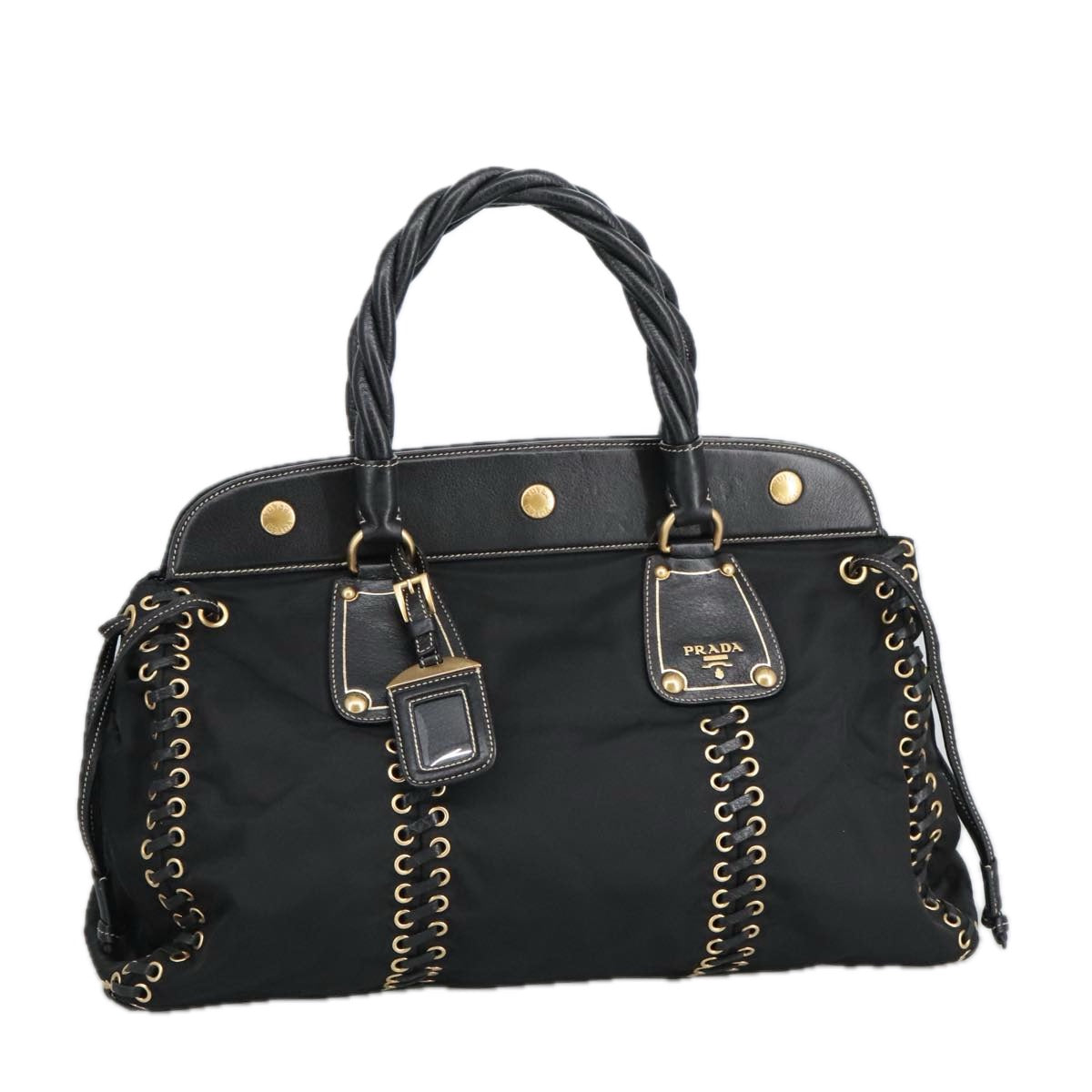 Prada Black Synthetic Handbag (Pre-Owned)