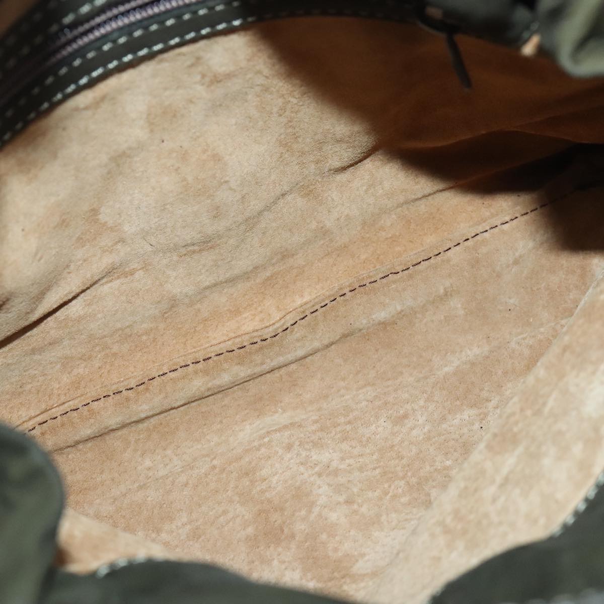 Bally Khaki Suede Shoulder Bag (Pre-Owned)