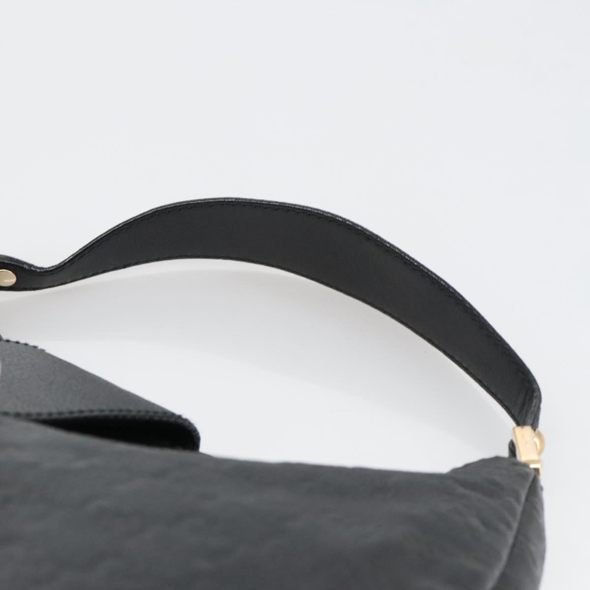 Gucci Guccissima Black Leather Shoulder Bag (Pre-Owned)