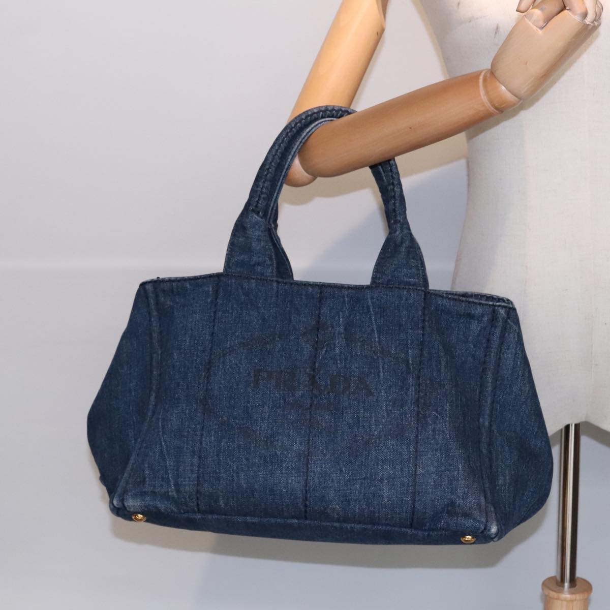 Prada Canapa Blue Denim - Jeans Handbag (Pre-Owned)