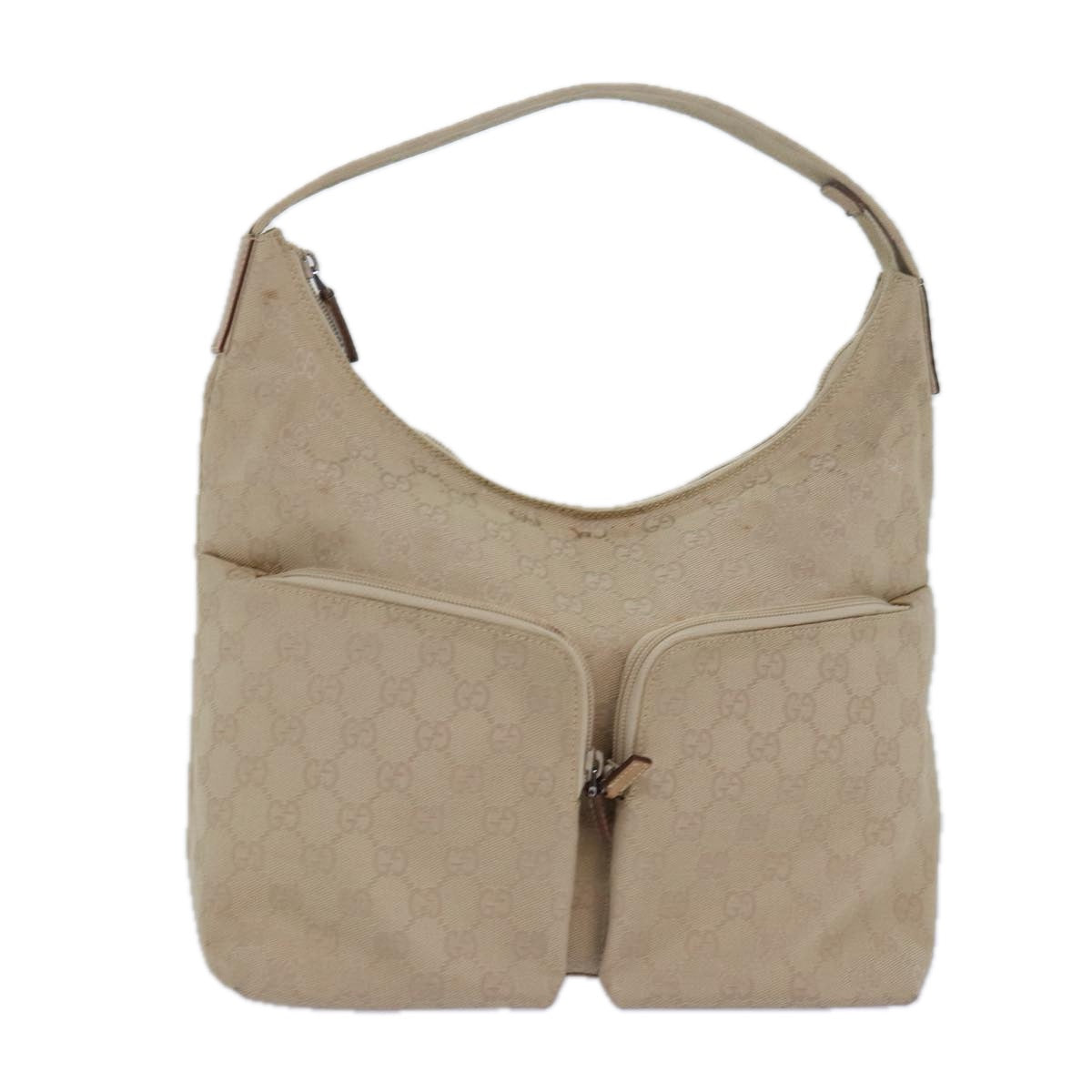 Gucci Gg Canvas Beige Canvas Tote Bag (Pre-Owned)