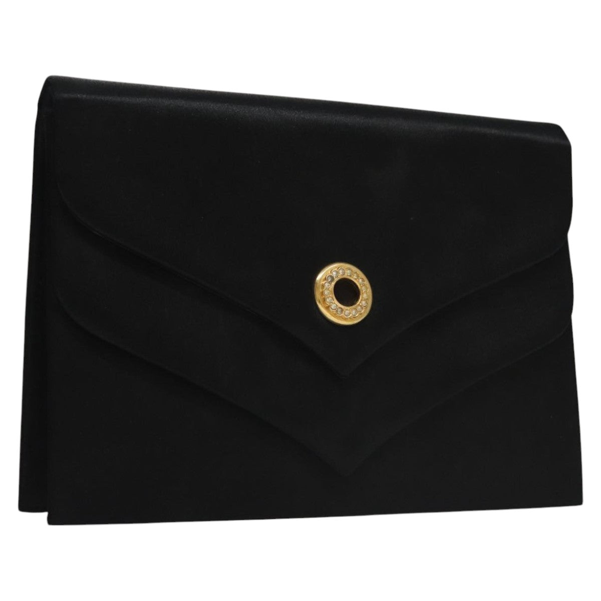 Yves Saint Laurent Black Silk Clutch Bag (Pre-Owned)