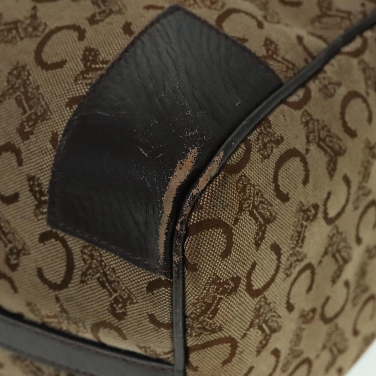 Céline C Brown Canvas Travel Bag (Pre-Owned)