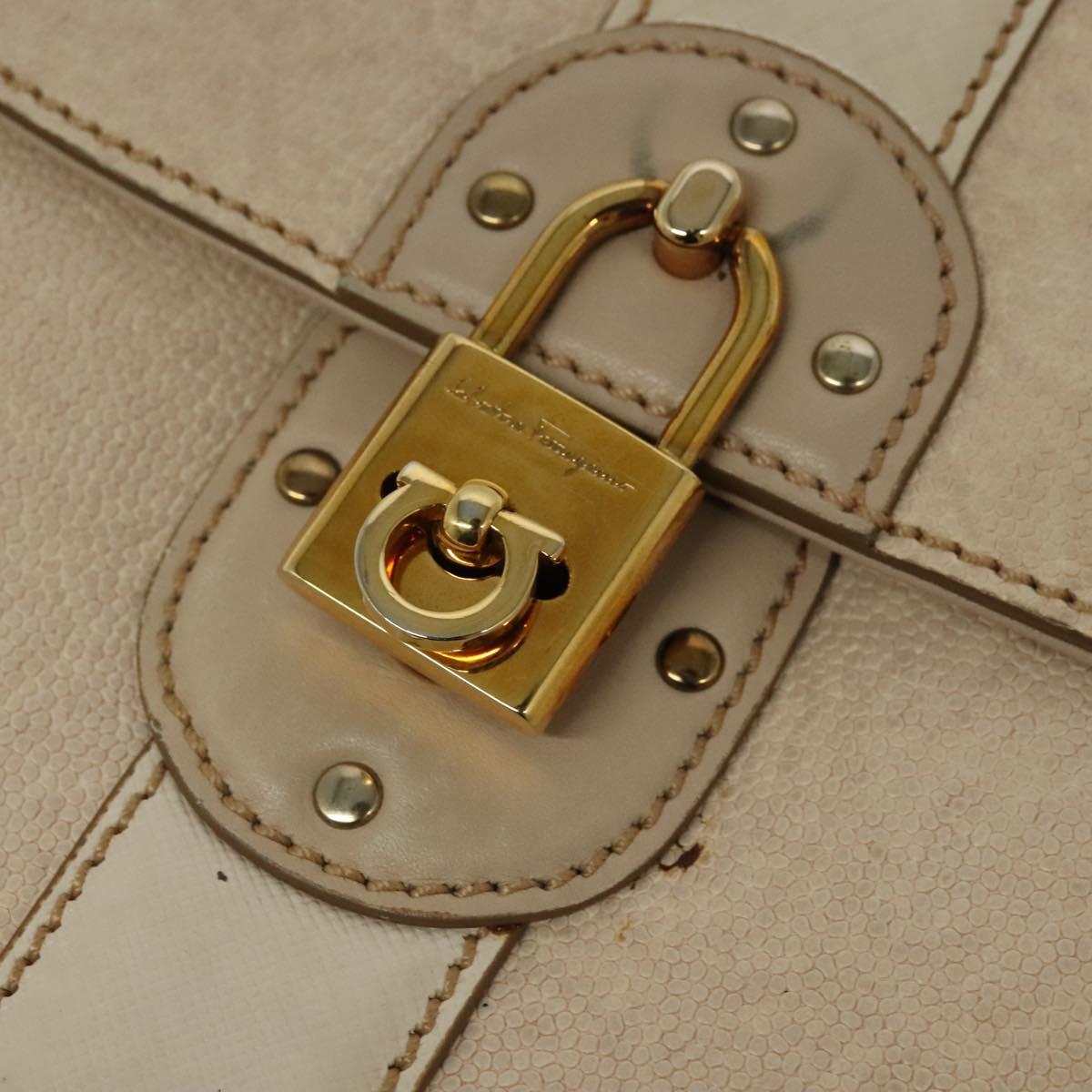 Salvatore Ferragamo Beige Leather Handbag (Pre-Owned)