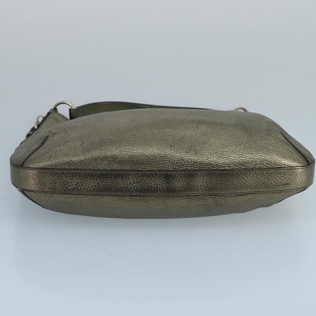 Prada Hobo Gold Leather Shoulder Bag (Pre-Owned)