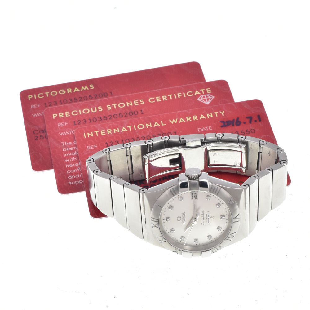 Omega Constellation Co-Axial Chronometer Automatic Stainless Steel With Diamond Markers Watch (Pre-Owned)