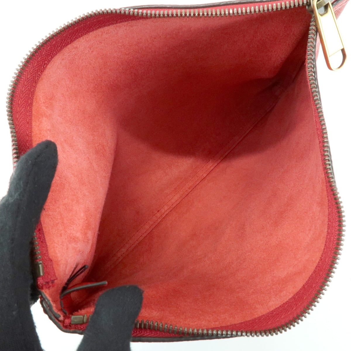 Gucci Logo Portfolio Printed Leather Red Leather Clutche & Pouche Bag (Pre-Owned)