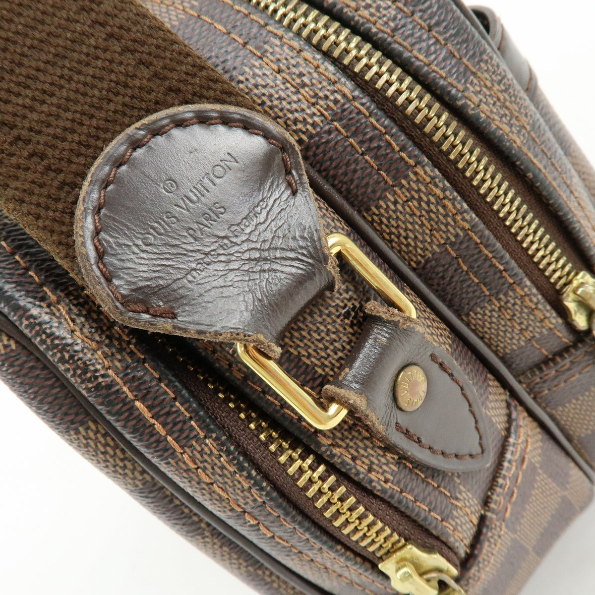 Louis Vuitton Reporter Damier Brown Canvas Shoulder Bag Bag (Pre-Owned)