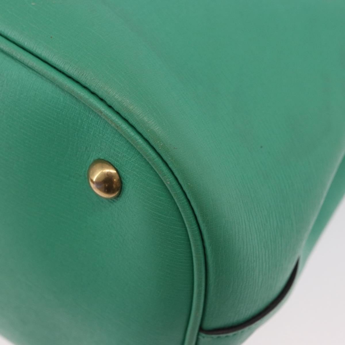 Gucci Bright Bit Convertible Leather Green Leather Tote Bag Bag (Pre-Owned)