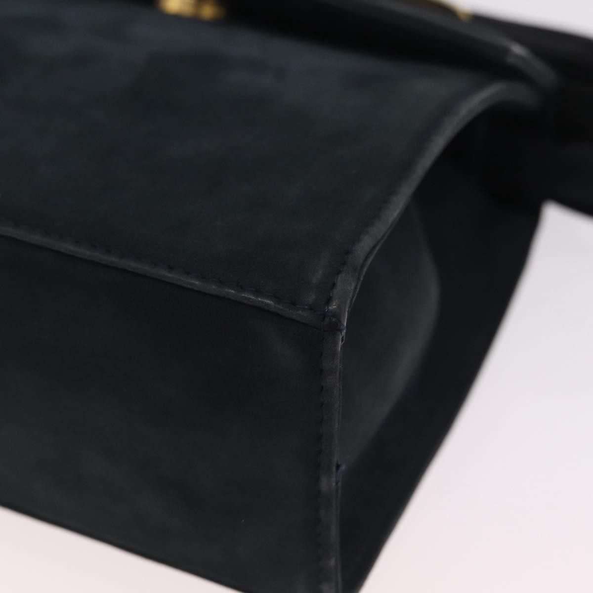 Salvatore Ferragamo Vala Suede Navy Suede Shoulder Bag Bag (Pre-Owned)