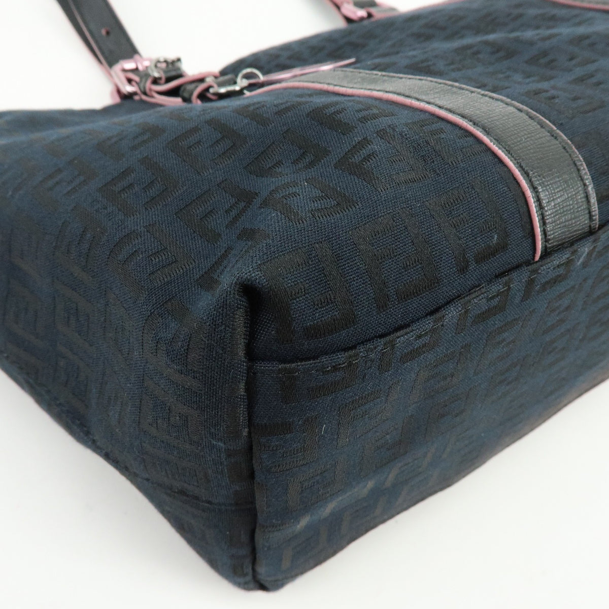 Fendi Superstar Zucchino Canvas Black Canvas Tote Bag Bag (Pre-Owned)