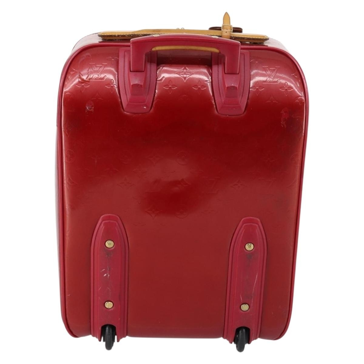 Louis Vuitton Pegase Luggage Monogram Vernis Red Patent_Leather Travel Bag Bag (Pre-Owned)