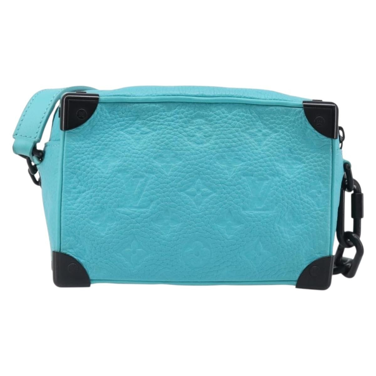 Louis Vuitton Soft Trunk Monogram Taurillon Leather Blue Leather Handbag (Pre-Owned)
