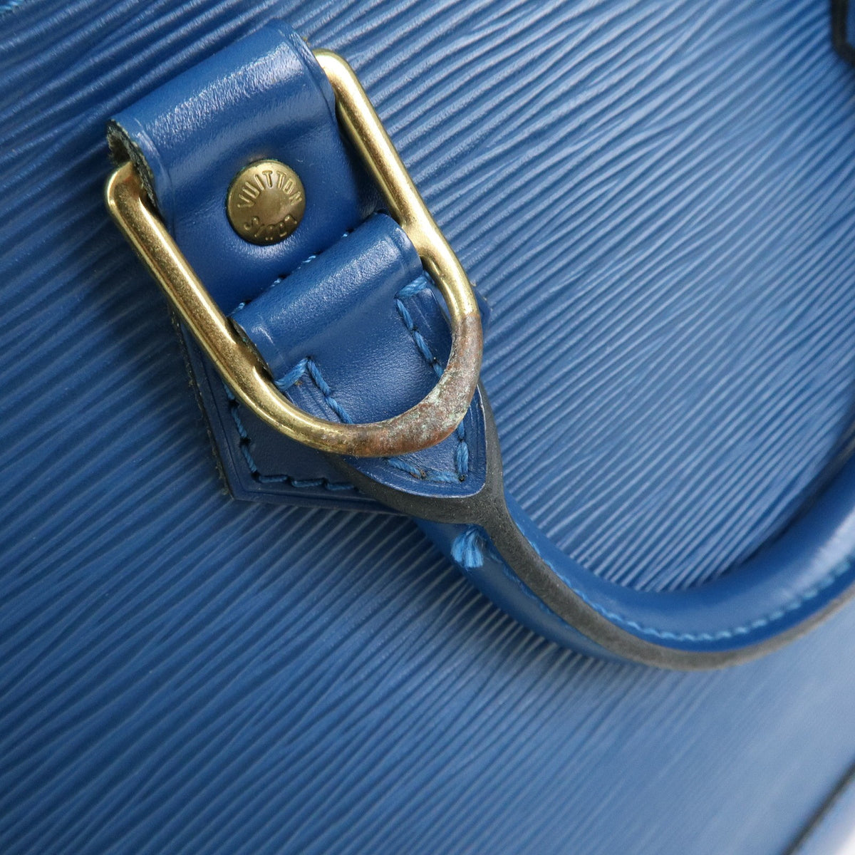 Louis Vuitton Alma Epi Leather Blue Leather Handbag (Pre-Owned)