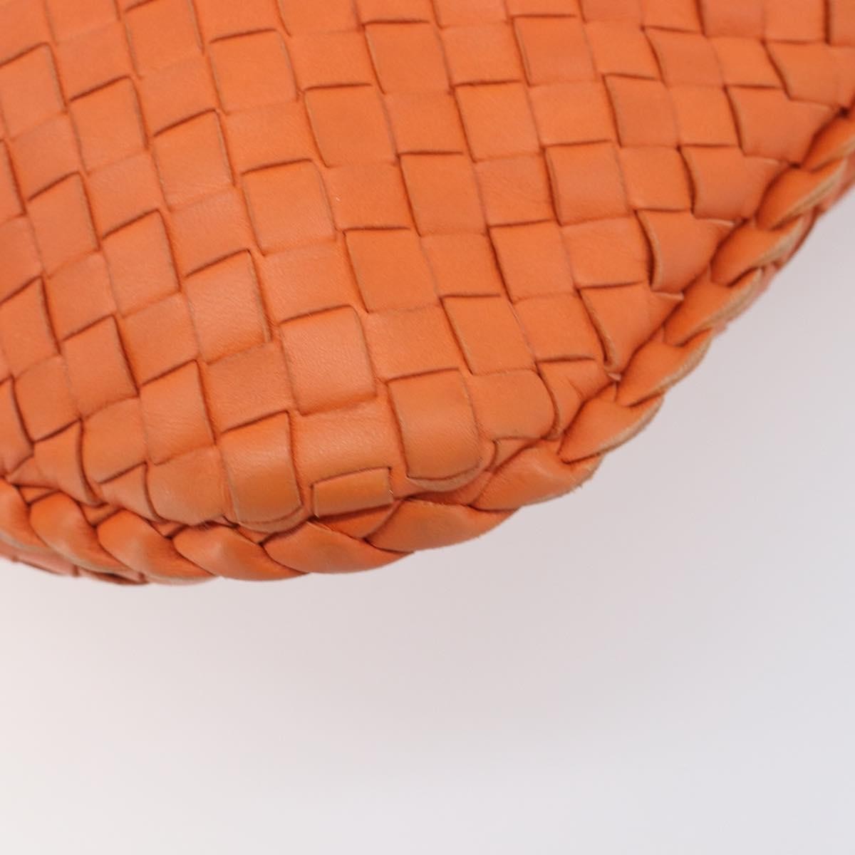 Bottega Veneta Veneta Hobo Intrecciato Nappa Orange Leather Shoulder Bag Bag (Pre-Owned)