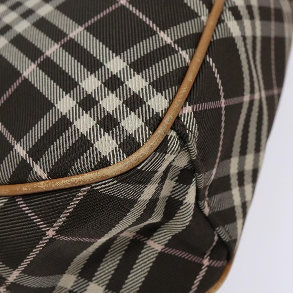 Burberry Nova Check Blue Label Canvas Brown Canvas Shoulder Bag Bag (Pre-Owned)