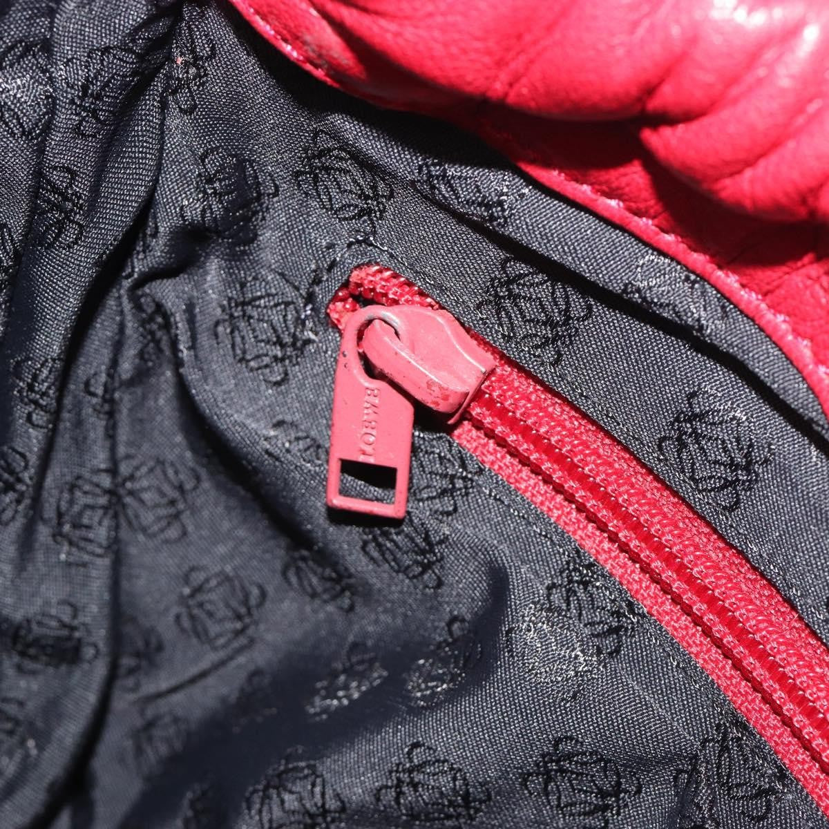 Loewe Anagram Leather Red Leather Shoulder Bag Bag (Pre-Owned)