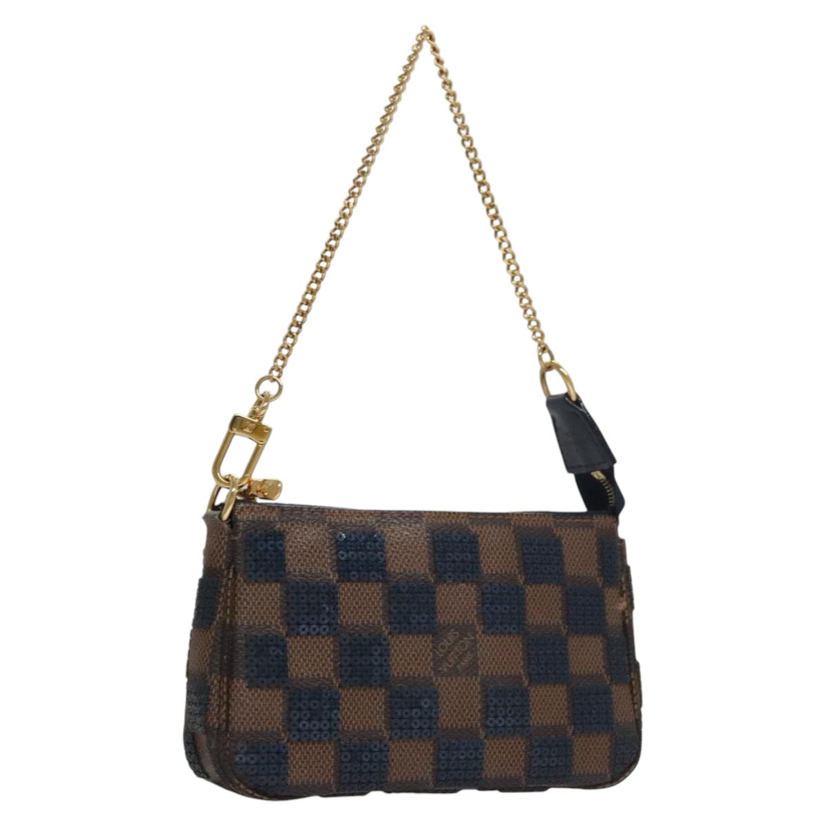 Louis Vuitton Mini Pochette Accessoires Brown Canvas Clutch Bag (Pre-Owned)