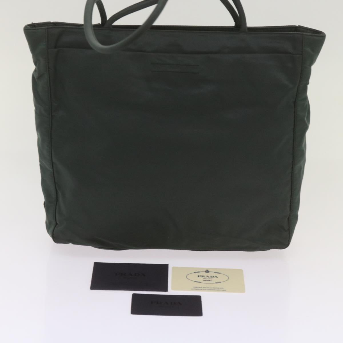 Prada Tessuto Green Synthetic Tote Bag (Pre-Owned)