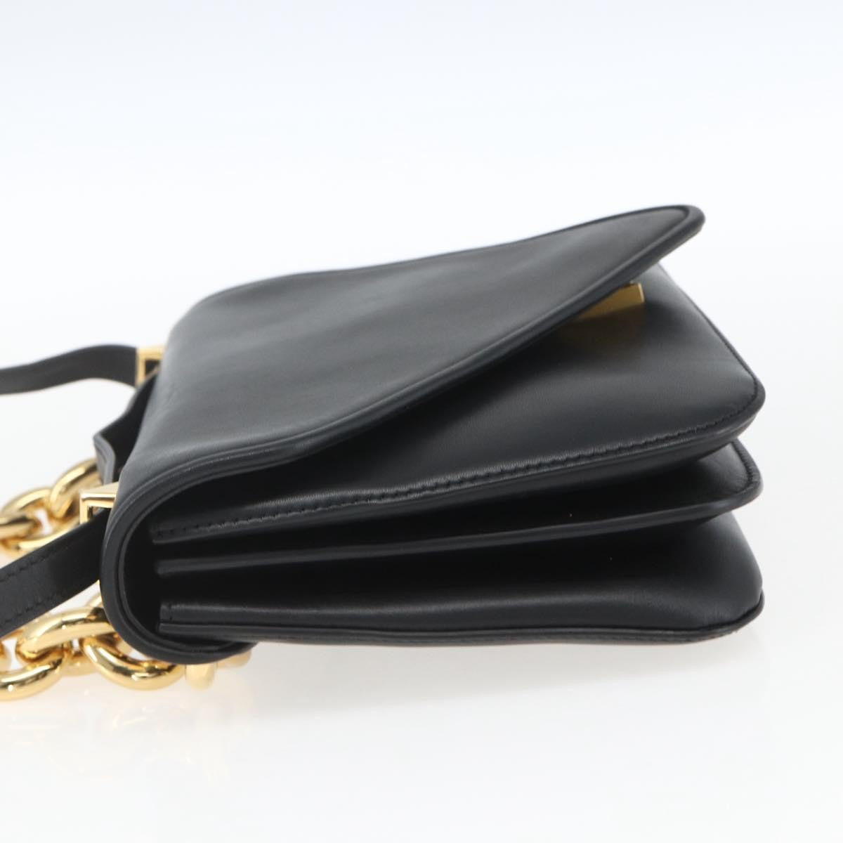 Bottega Veneta Mount Leather Black Leather Shoulder Bag Bag (Pre-Owned)