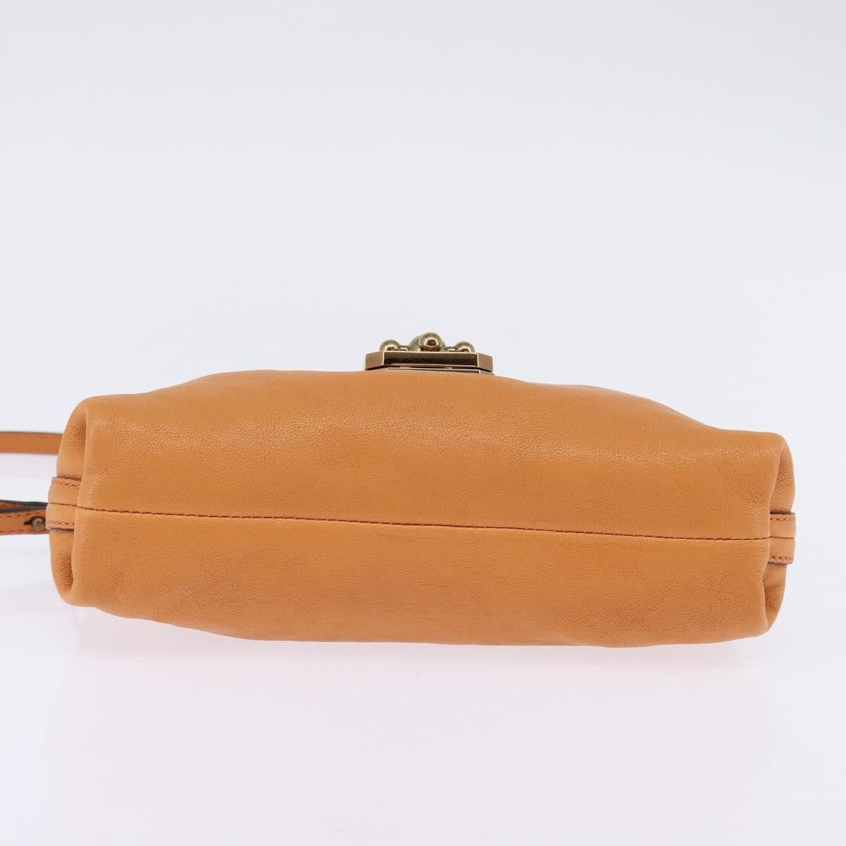 Chloe Elsie Leather Orange Leather Shoulder Bag Bag (Pre-Owned)