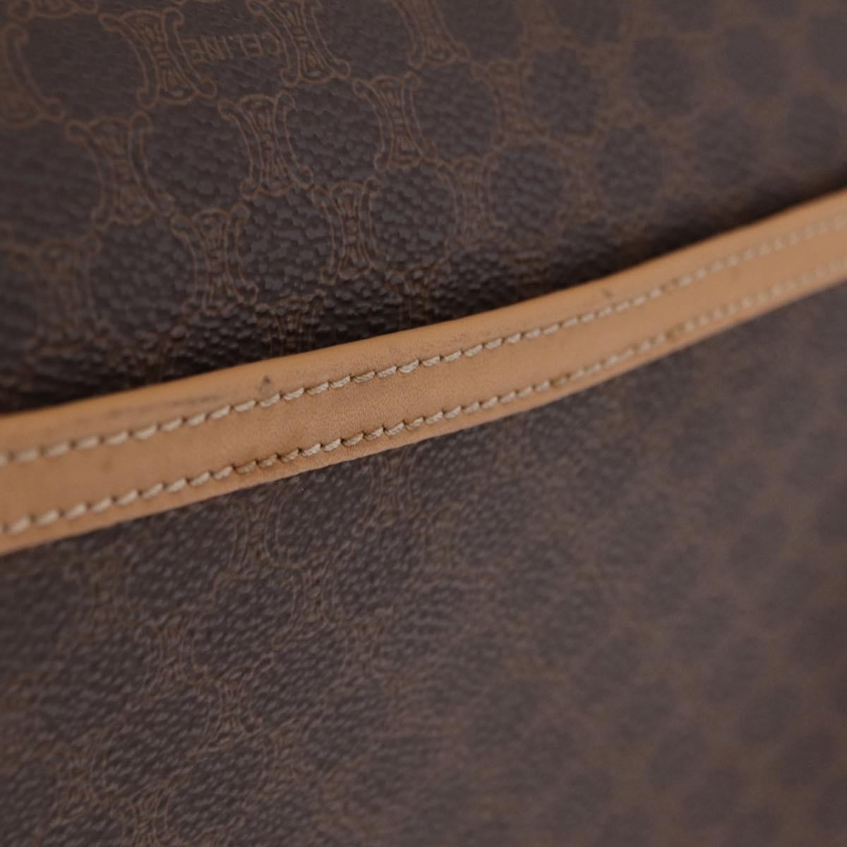 Celine Macadam Shoulder Canvas Brown Canvas Crossbody Bag Bag (Pre-Owned)