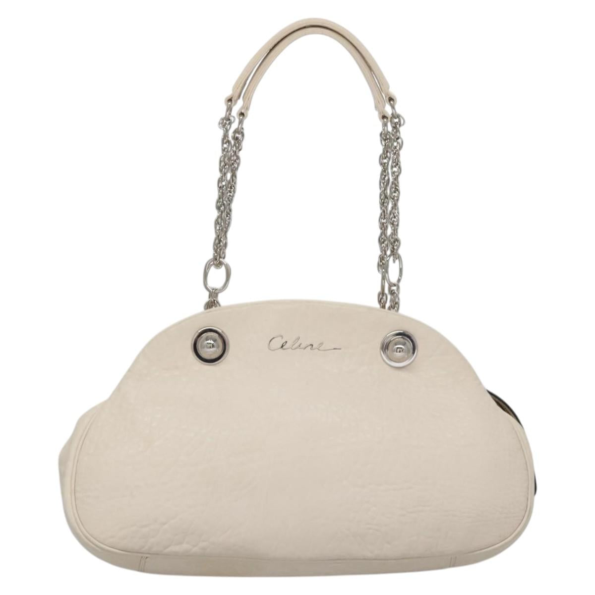 Céline Vintage Beige Leather Shoulder Bag (Pre-Owned)