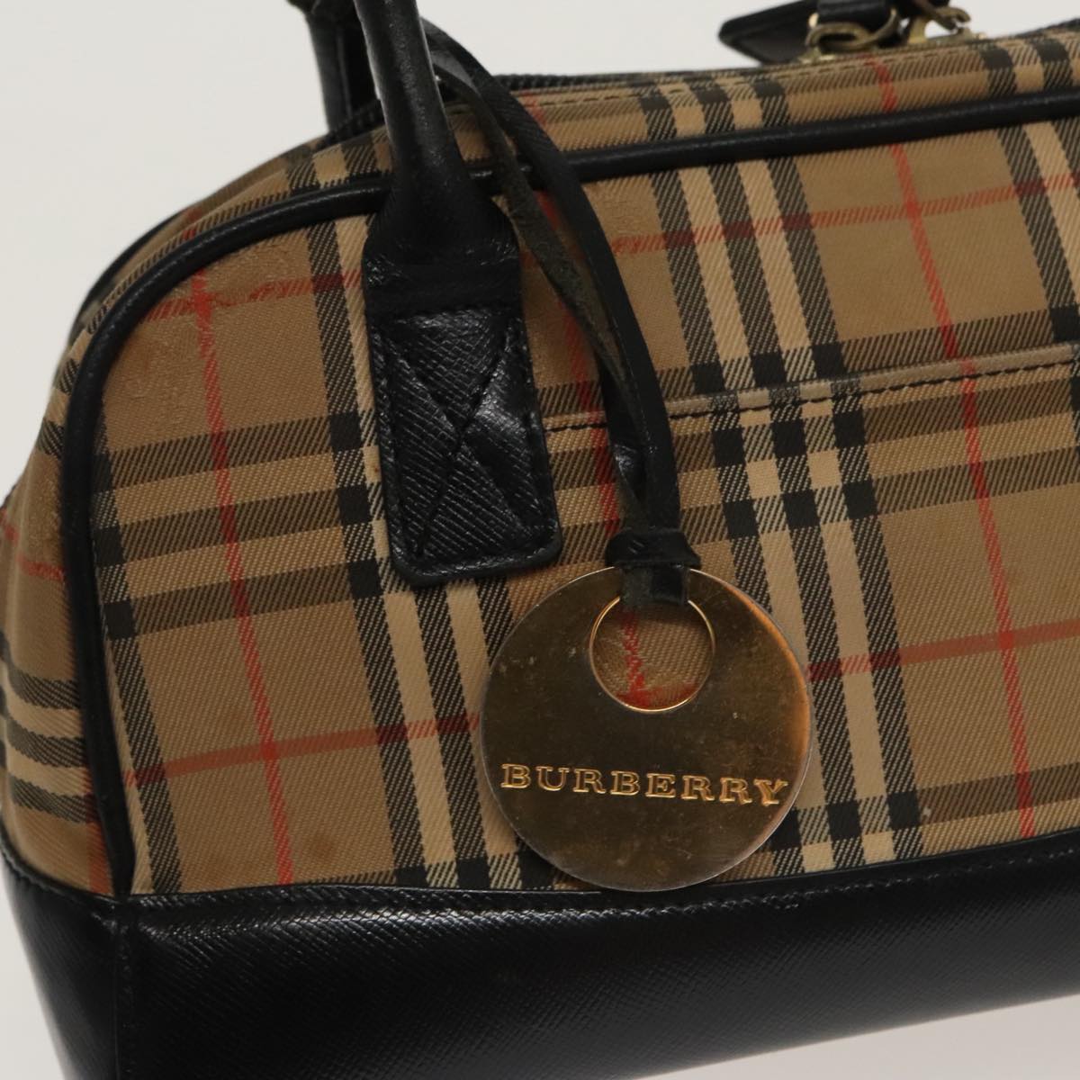 Burberry Nova Check Beige Canvas Tote Bag (Pre-Owned)