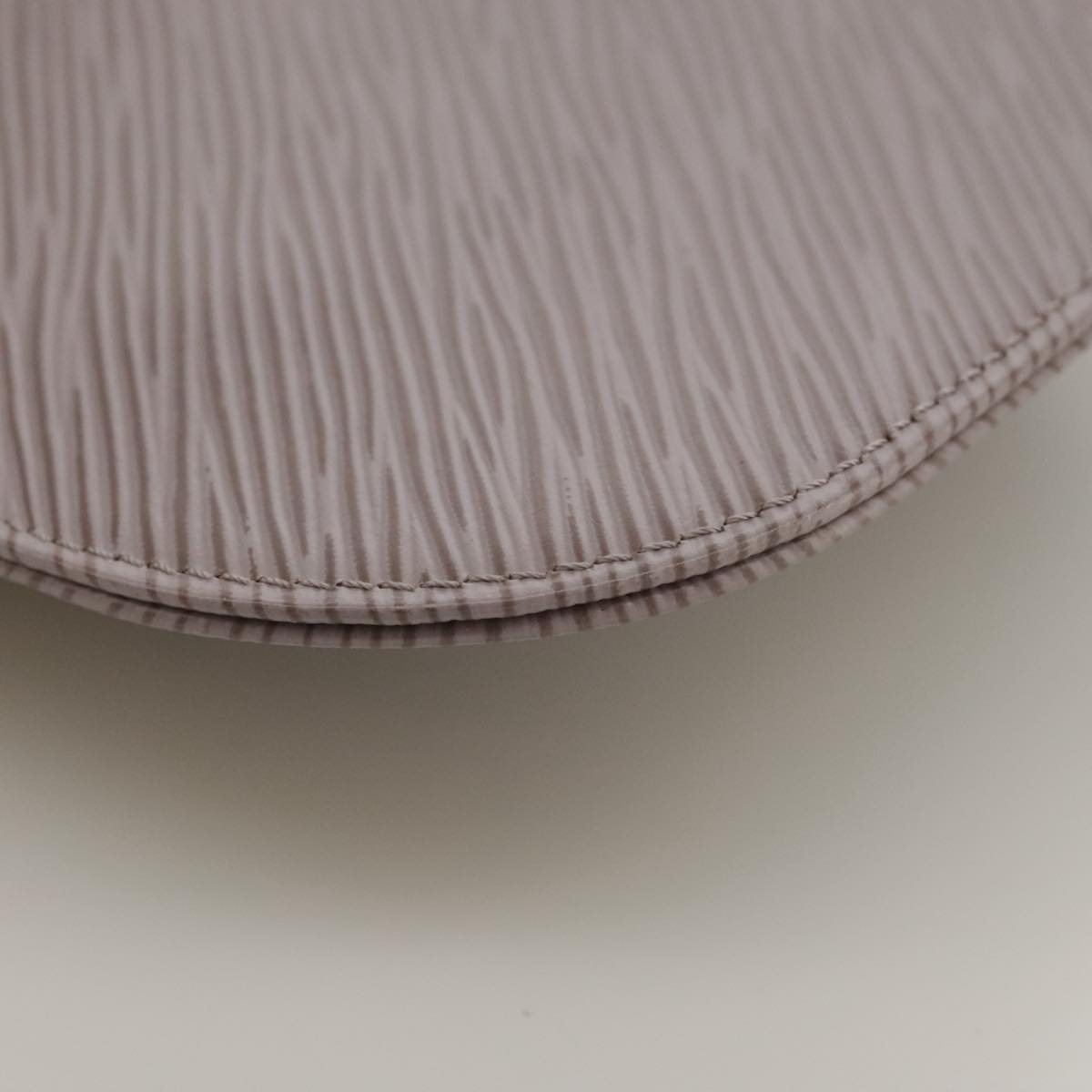 Louis Vuitton Demi Lune Grey Leather Clutch Bag (Pre-Owned)