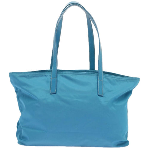 Prada Blue Synthetic Tote Bag (Pre-Owned)