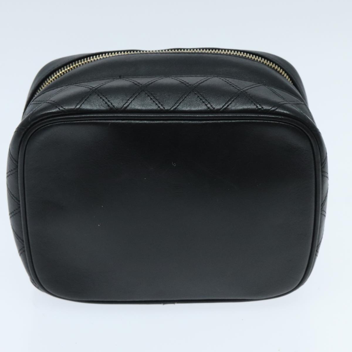 Chanel Vanity Black Leather Clutch Bag (Pre-Owned)