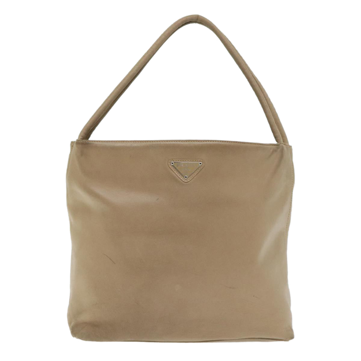 Prada Beige Leather Shoulder Bag (Pre-Owned)
