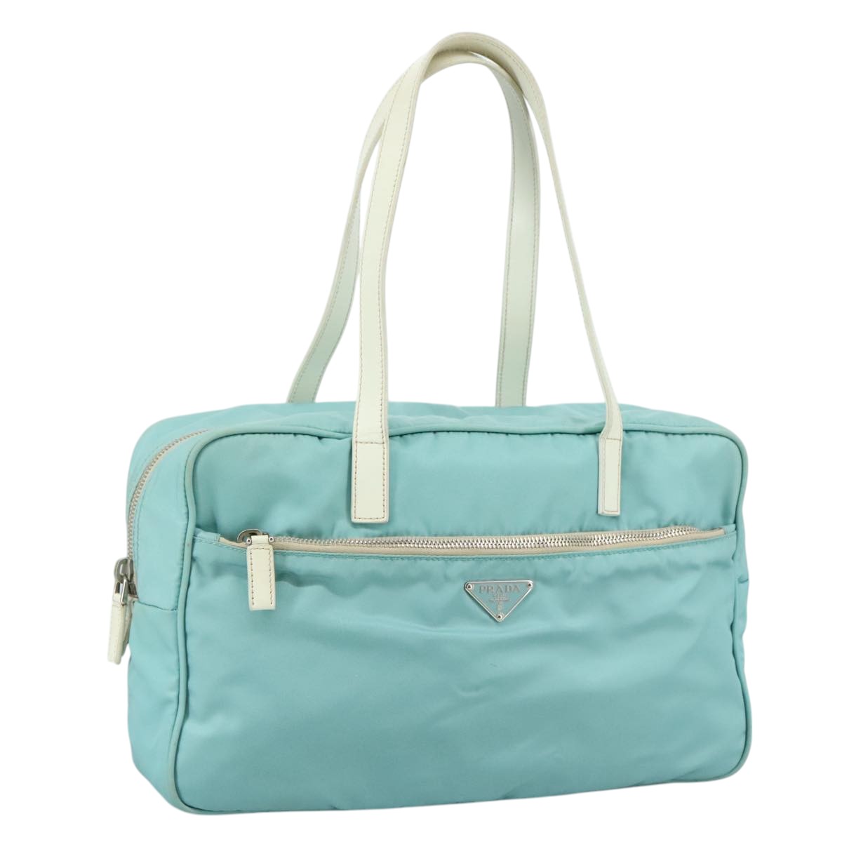 Prada Blue Synthetic Shoulder Bag (Pre-Owned)