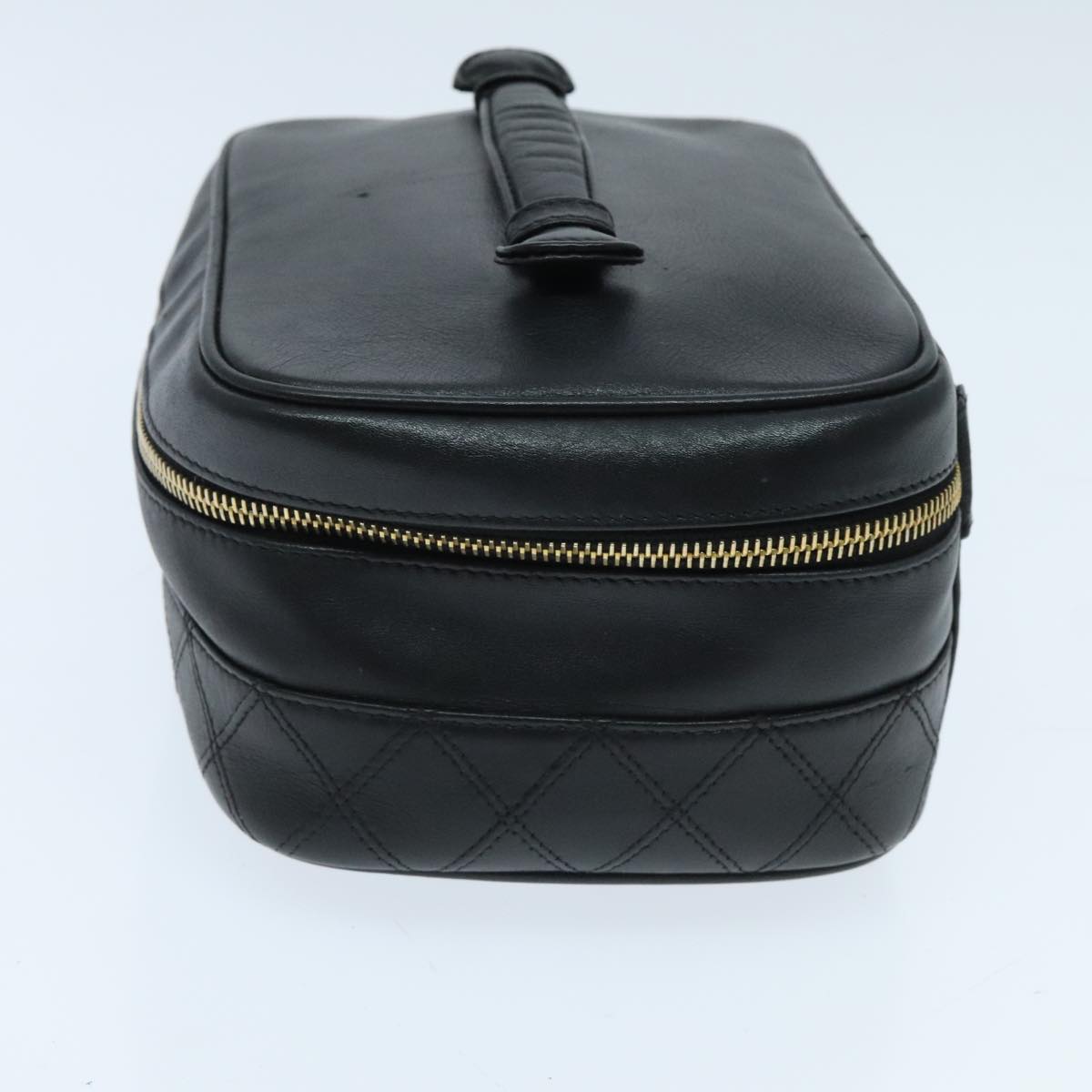 Chanel Vanity Black Leather Clutch Bag (Pre-Owned)