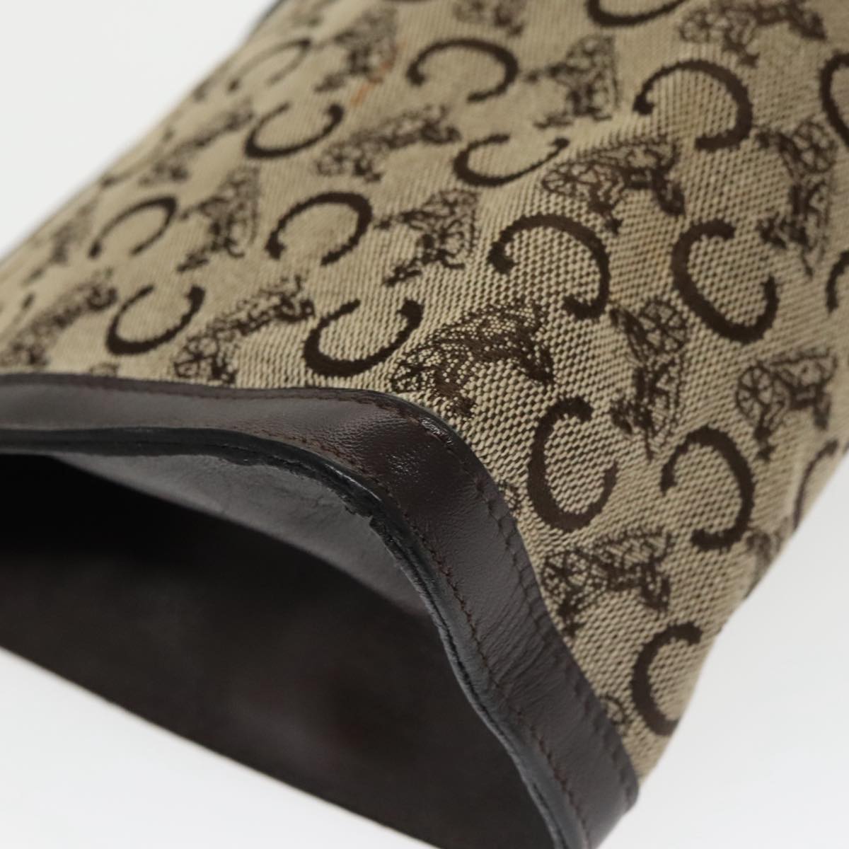 Céline C Brown Canvas Clutch Bag (Pre-Owned)